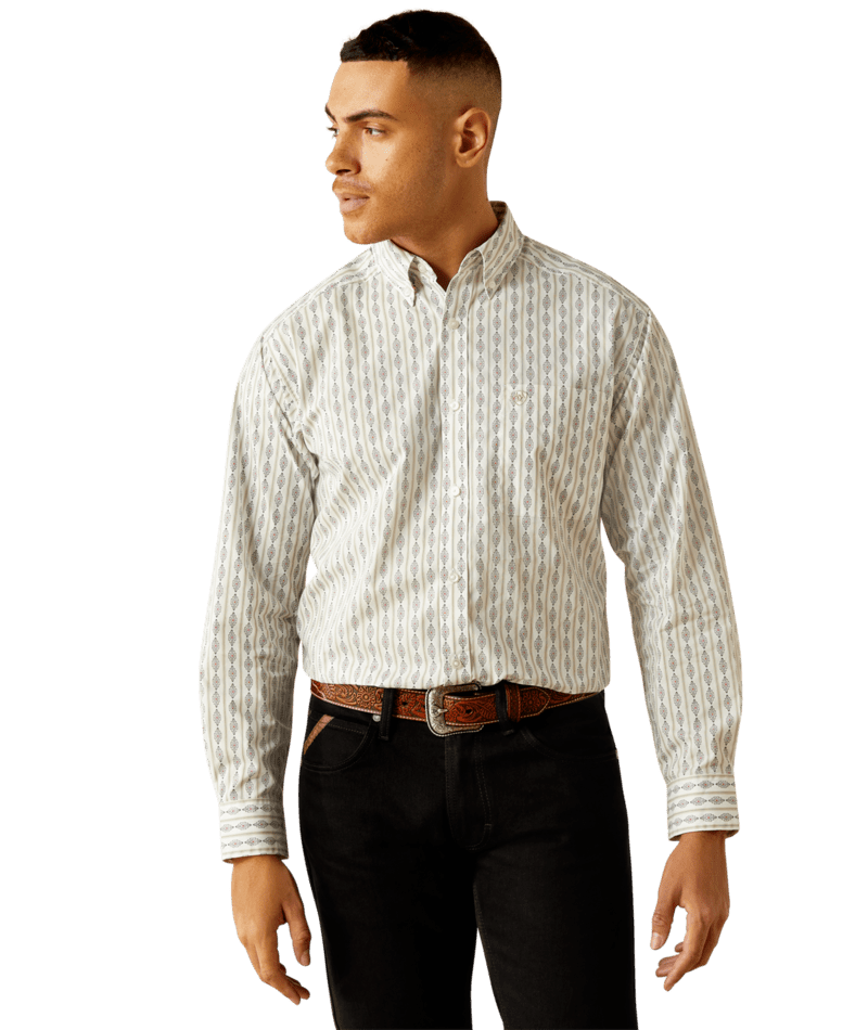 10058763 | ARIAT MEN'S WILLIAM CLASSIC FIT LS SHIRT - WHITE