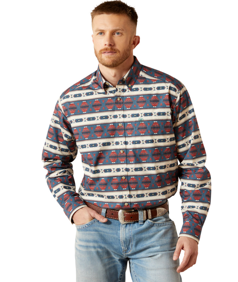 10065795 ARIAT MENS DARK BLUE CLASSIC FIT SHIRT