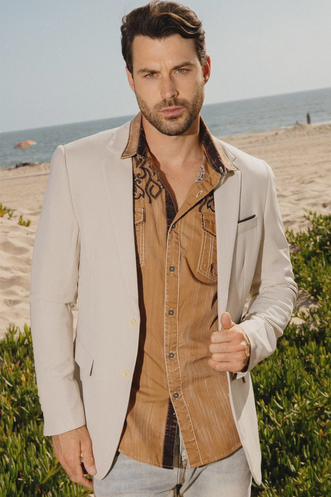 BLZ9927 | PLATINI JEANS MEN'S MODERN FIT STRETCH BLAZER