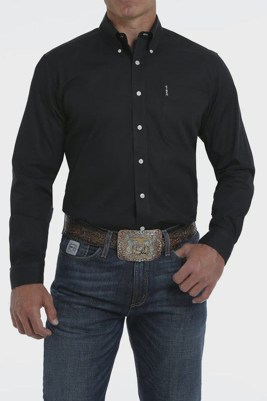 MTW1347019 | CINCH MEN'S SOLID BLACK  L/S SHIRT