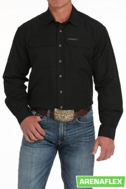 MTW1722002 | CINCH MENS RIPSTOP SOLID BUTTON UP