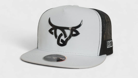 LOST CALF IRON WHITE BLACK CAP