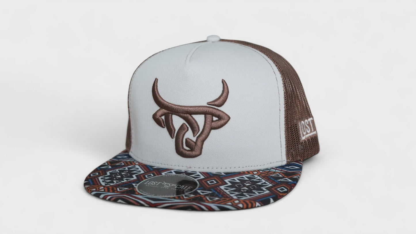 LOST CALF DAKOTA GREY/BROWN CAP