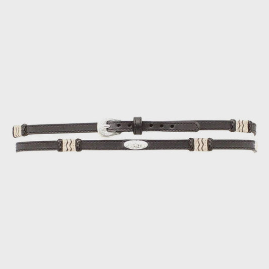 0277801 | TWISTER BLACK LEATHER HAT BAND