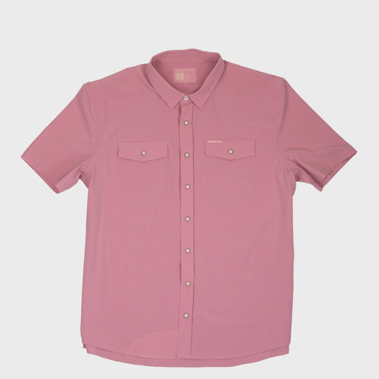 LAZY J RANCH MEN'S VINTAGE PINK AIRFLOW PEARL SNAP S/S