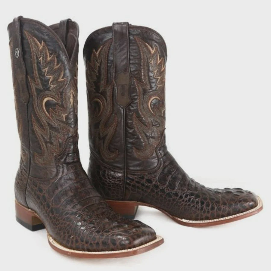 TM201701 TANNERMARK MEN'S BROWN IMITATION CAIMAN HORNBACK