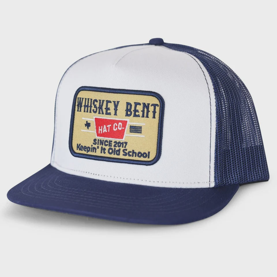WHISKEY BENT "THE BREWSKI" CAP - WHITE/BLUE