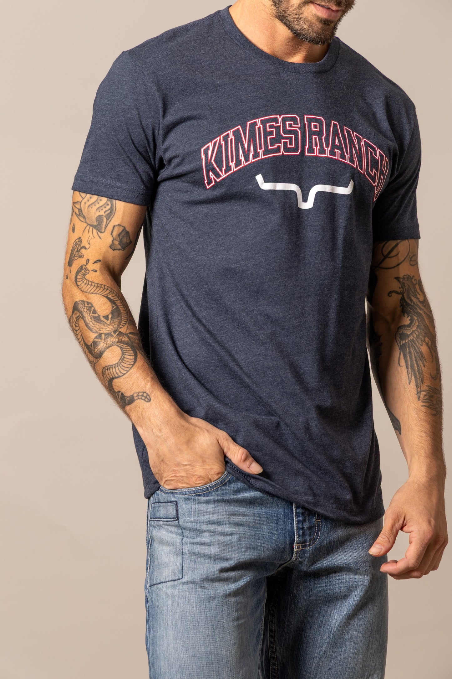 KIMES RANCH KR UNIVERSITY T-SHIRT - MIDNIGHT NAVY