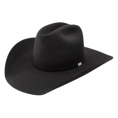 RESISTOL FELT 5X BLACK FIVE STAR PRE SHAPE 4 1/4 INCH BRIM