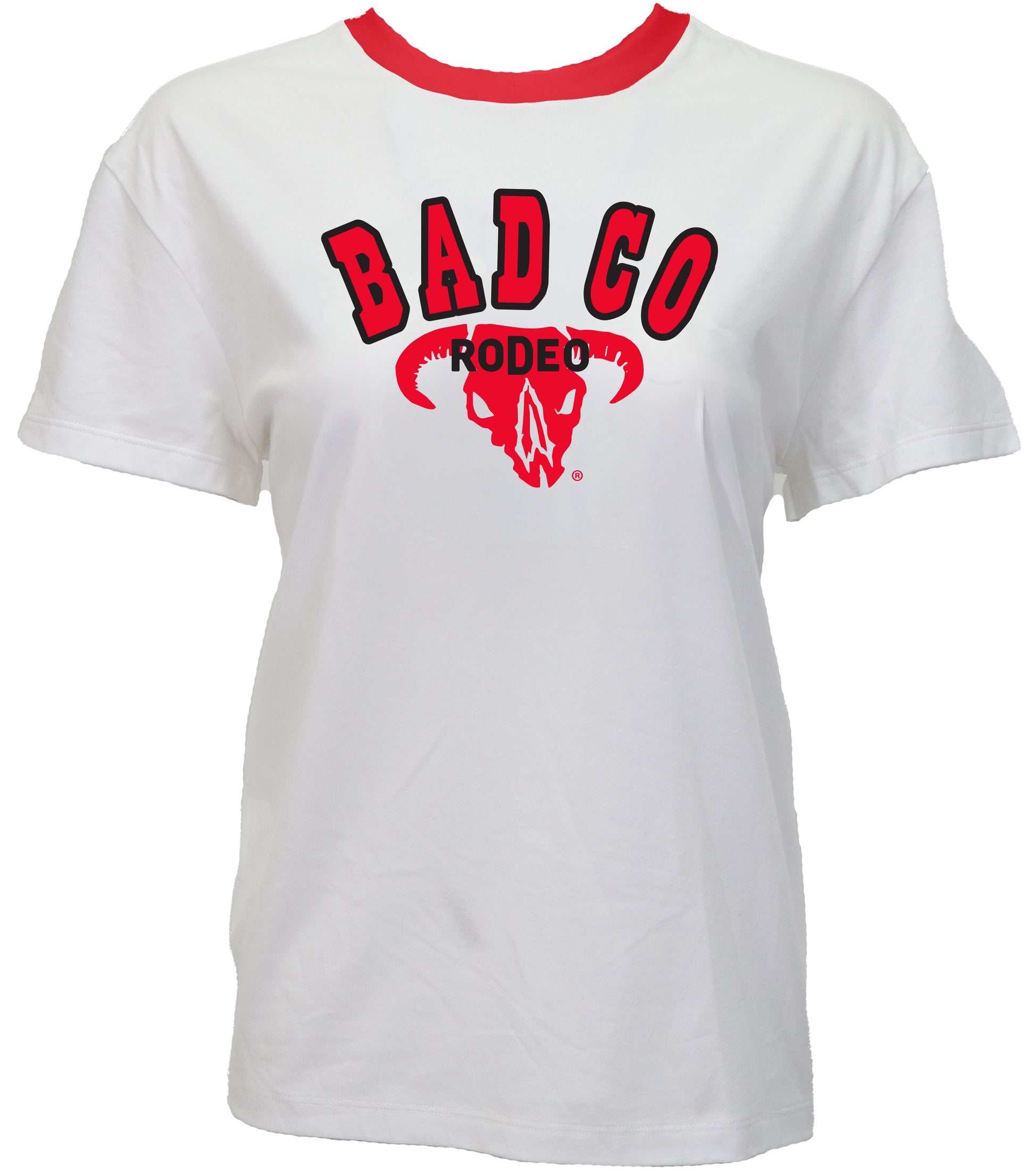 BCT2607WH | HOOEY WOMEN'S WHITE BAD COMPANY CREW NECK SS TEE